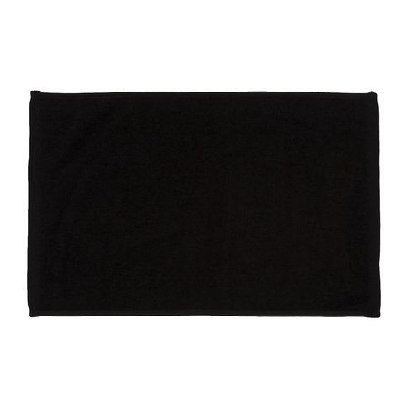 TOWELSOFT Light Weight Terry 100% cotton Sports Face Towel 11 inch x 18 inch Black Face-EL1410-BLK